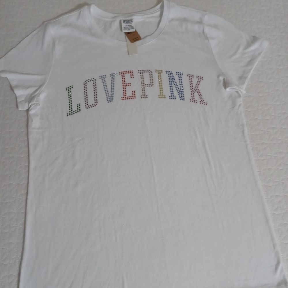 Pink Victoria's Secret white shirt